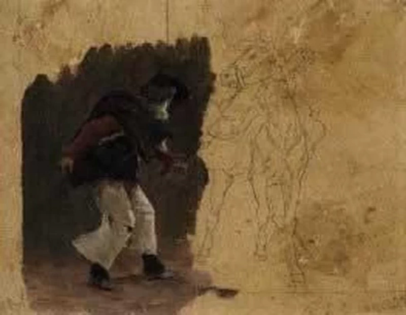 Cavaliere sardo col suo cavallo